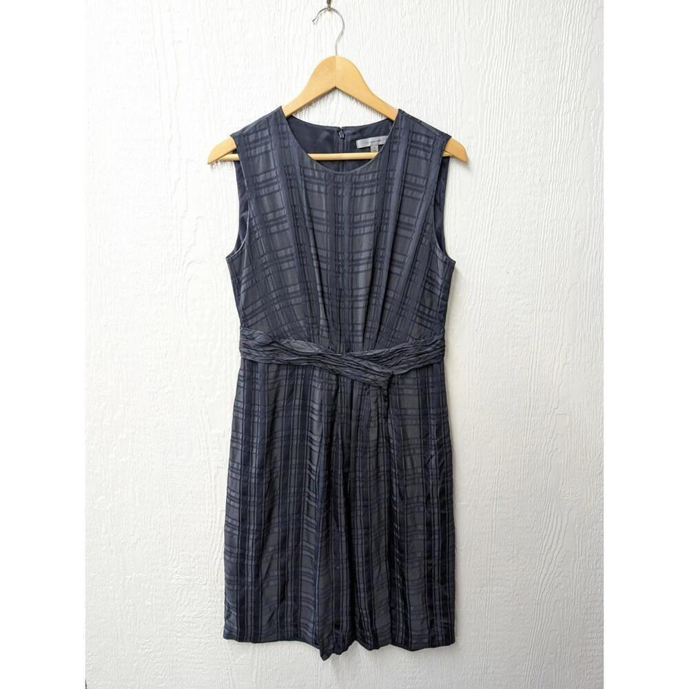 Classiques Entier Silk Blend Plaid Sleeveless Dress Academia Preppy Classic 10